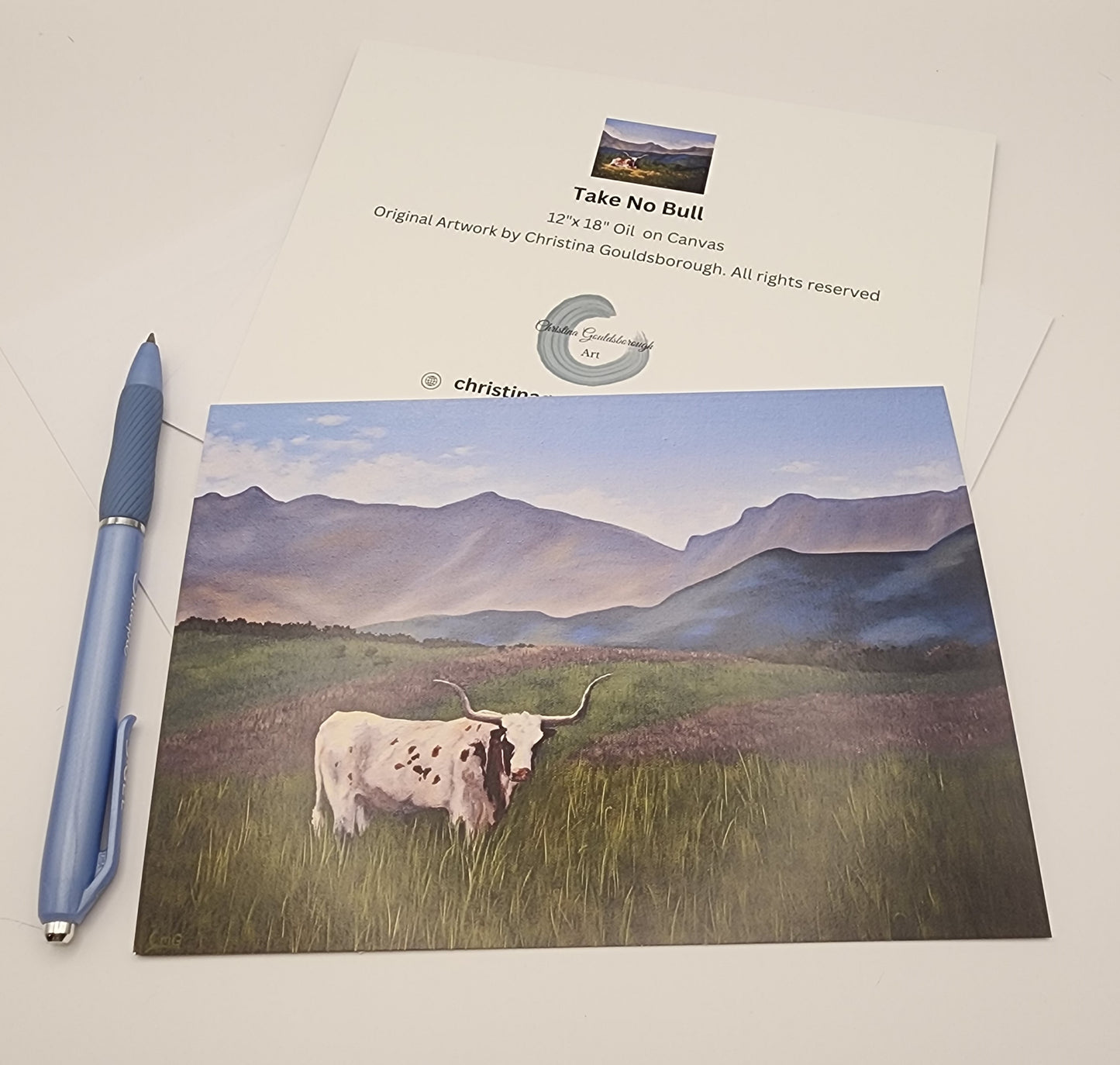 Original Art Greeting Cards (Blank) 5"x7" card -full image cover