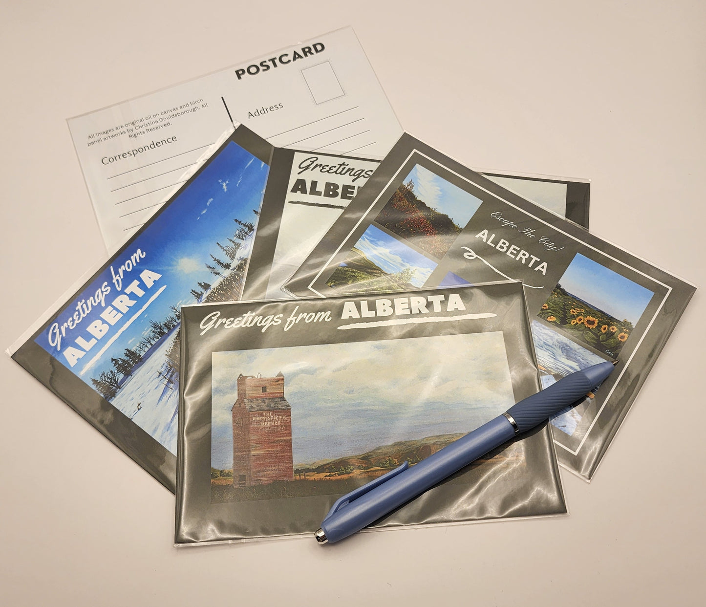 Original Art Postcards : Greetings From Alberta