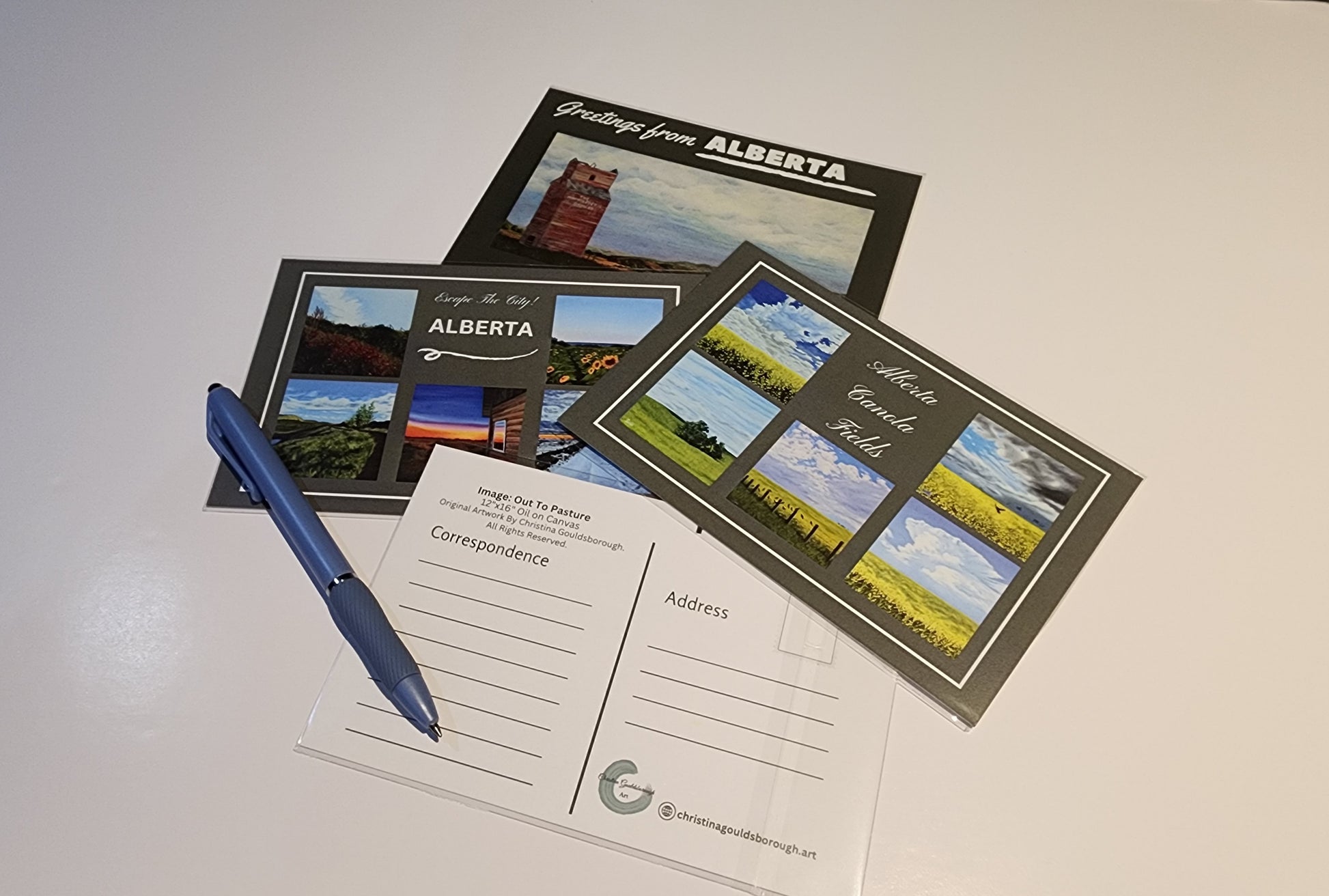 Original Landscape Art Postcards for Alberta Canada