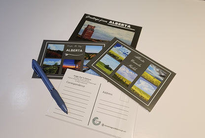 Original Landscape Art Postcards for Alberta Canada