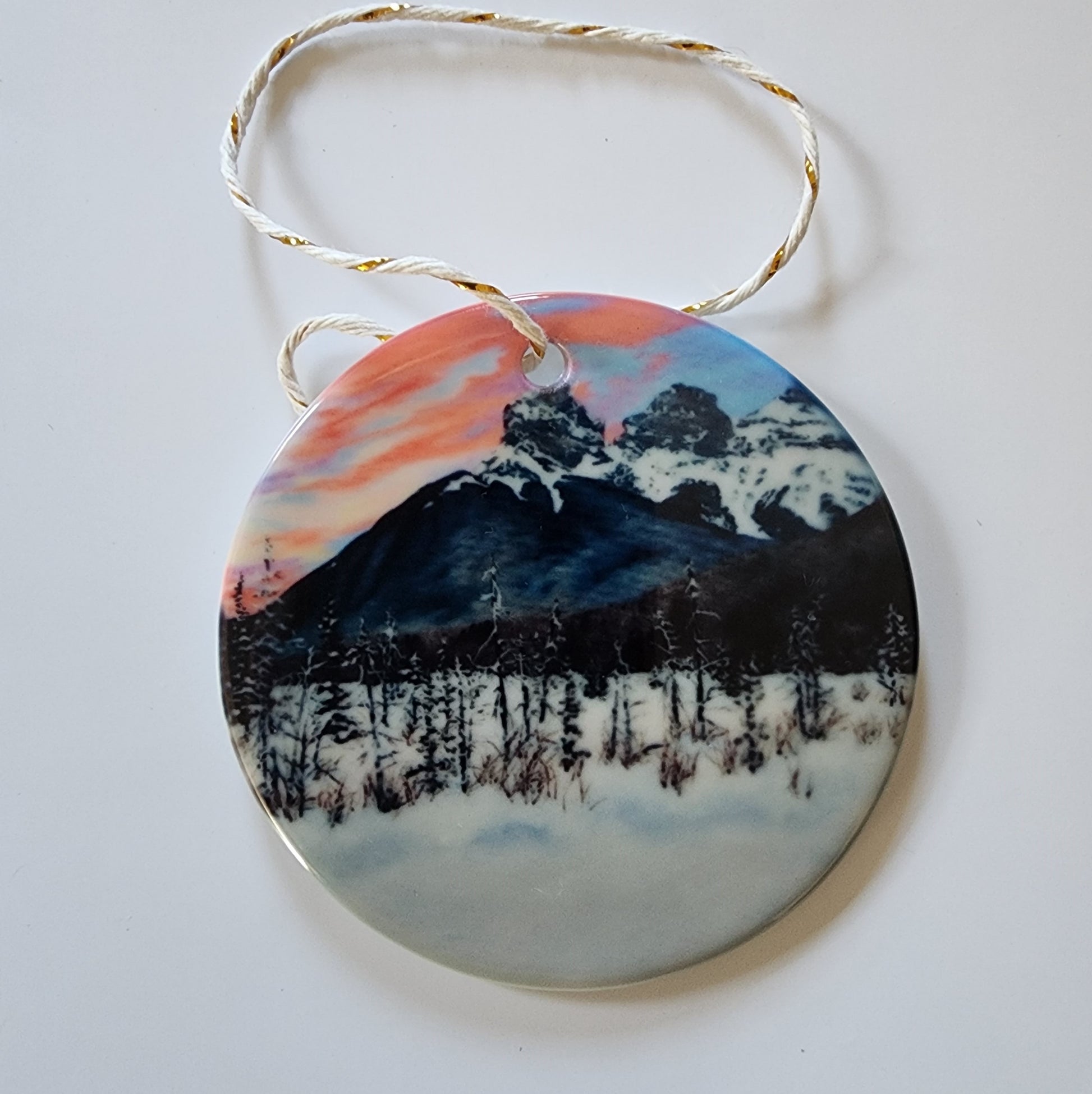 Three Sisters Rosaline Sunset Ceramic Ornament