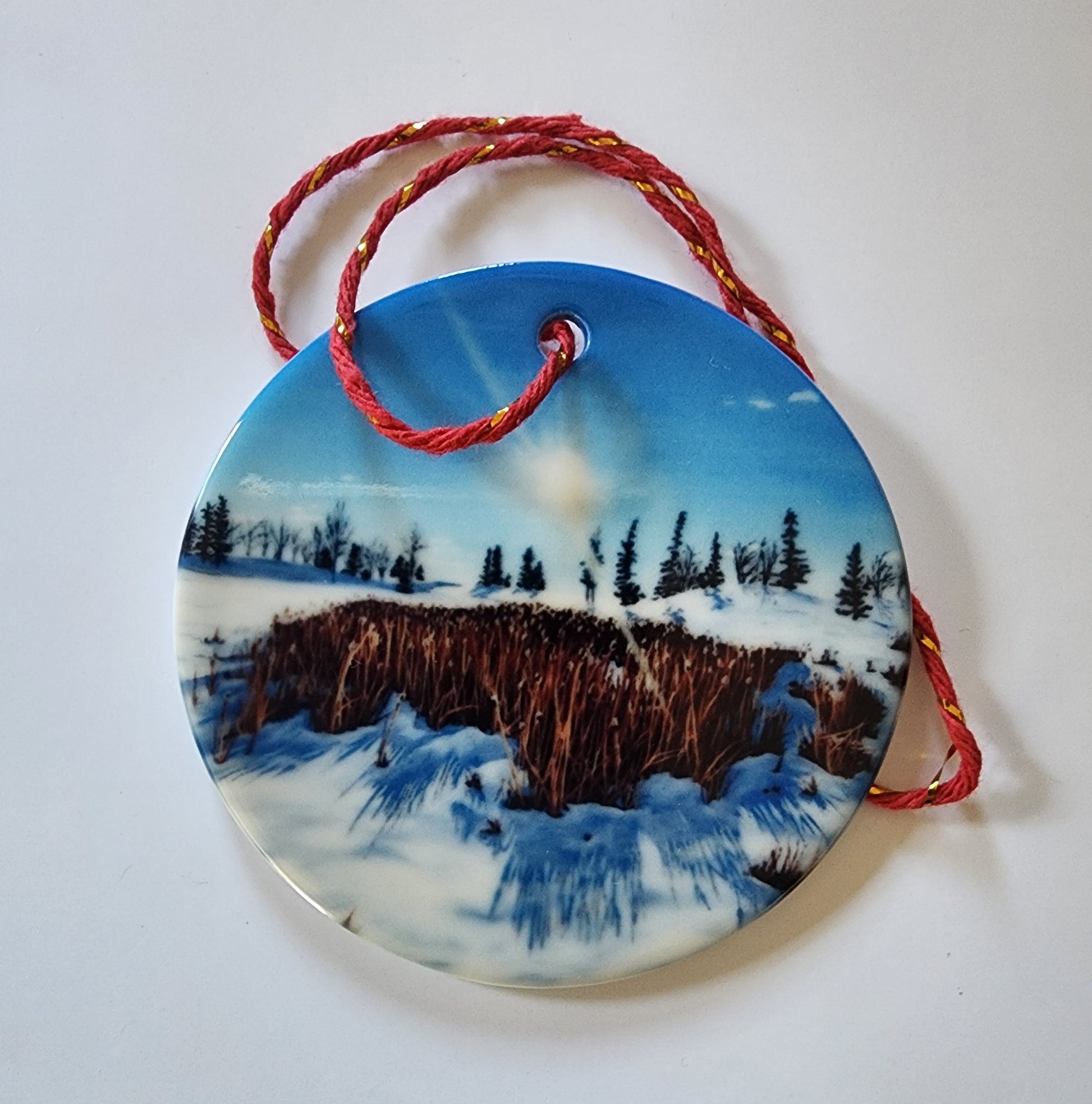 Winter Abundance Ceramic Ornament