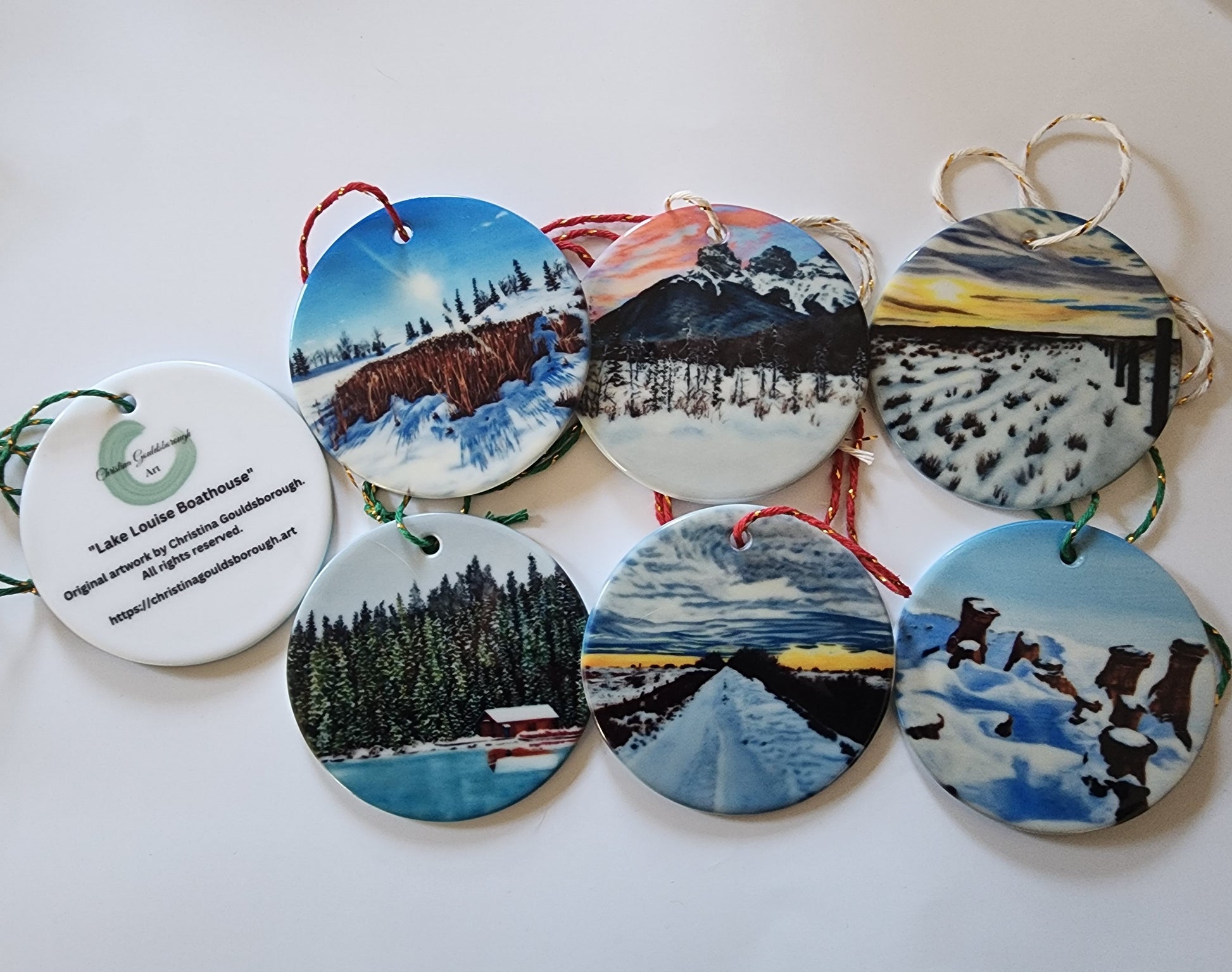 Christina Gouldsborough Original Artwork Ceramic Ornaments