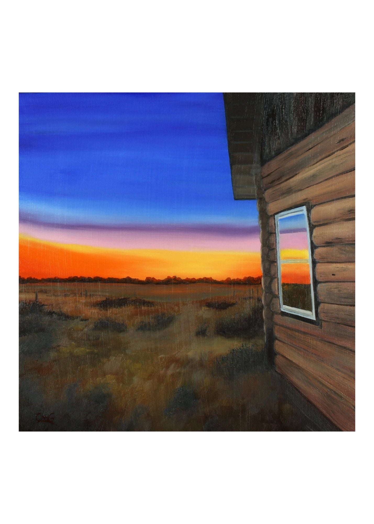 Cabin Retreat Original Art Greeting Card