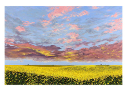 Prairie Sky Curtain Call - Original Art Greeting Card