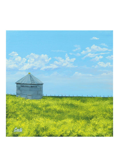 Solo Silo Original Art Greeting Card