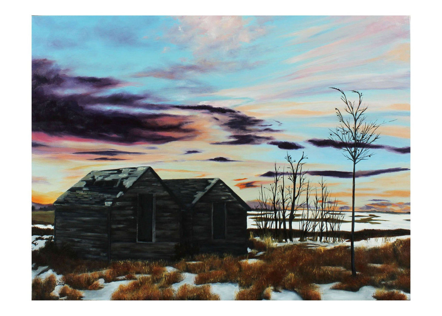 Twilight Original Art Greeting Card